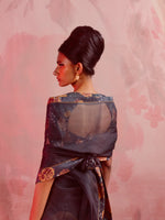 Charcoal Printed Saree