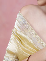 Handwoven Ochre Gold Tissue Saree