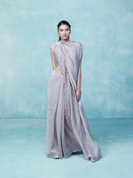 Handwoven Mulberry Mauve Tissue Saree