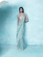 Pratibha Ranta In Handwoven Jade Green Tissue Saree