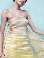 Handwoven Blonde Yellow Tissue Saree