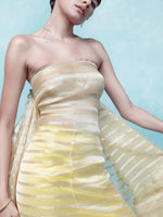 Handwoven Blonde Yellow Tissue Saree