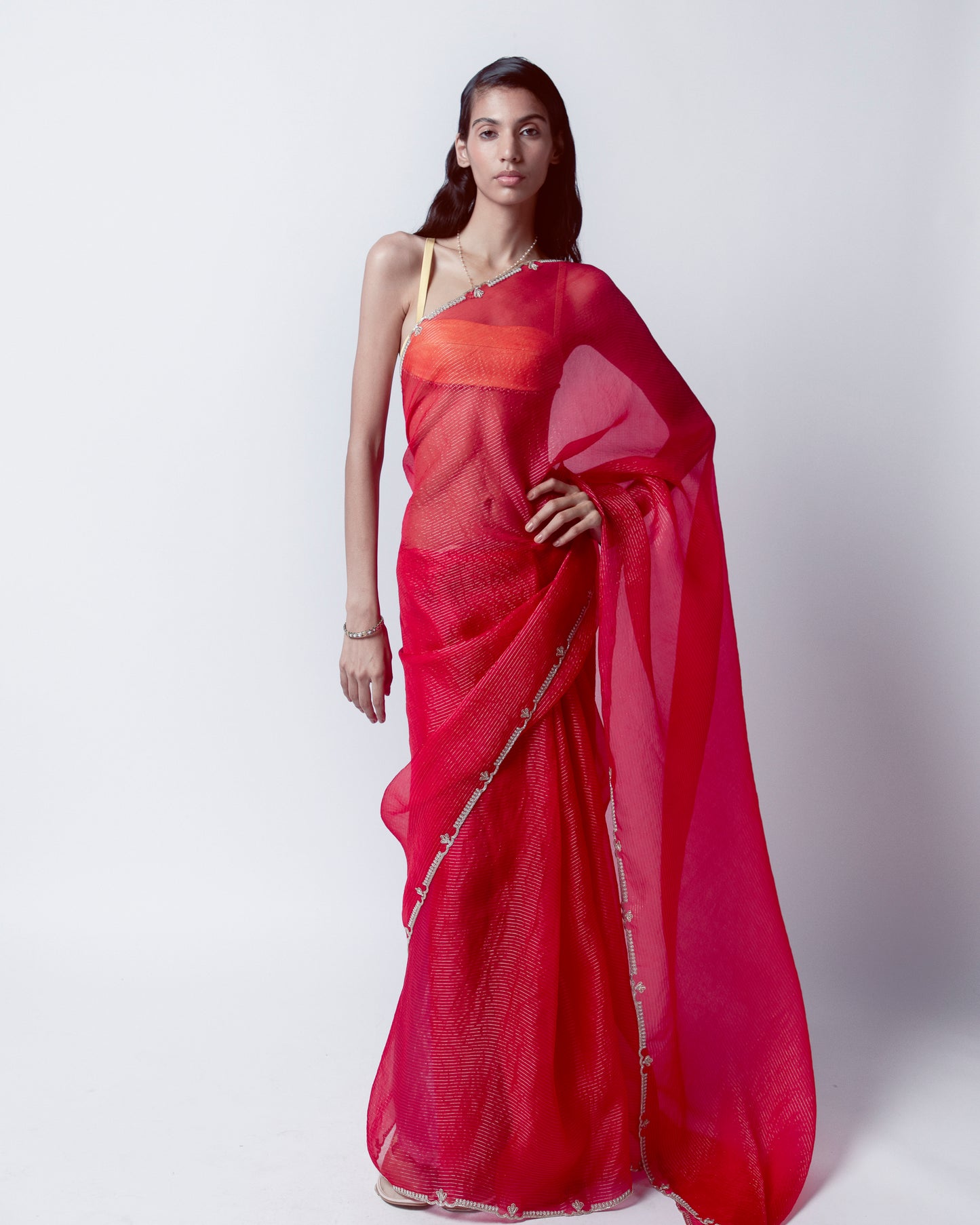 organza saree