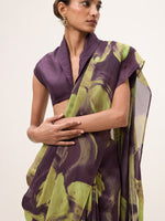 Multicolour Chiffon Digital Print Saree
