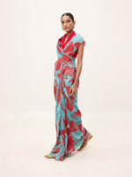Multicolour Chiffon Digital Print Saree