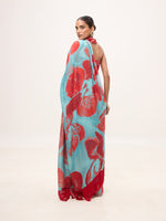 Multicolour Chiffon Digital Print Saree