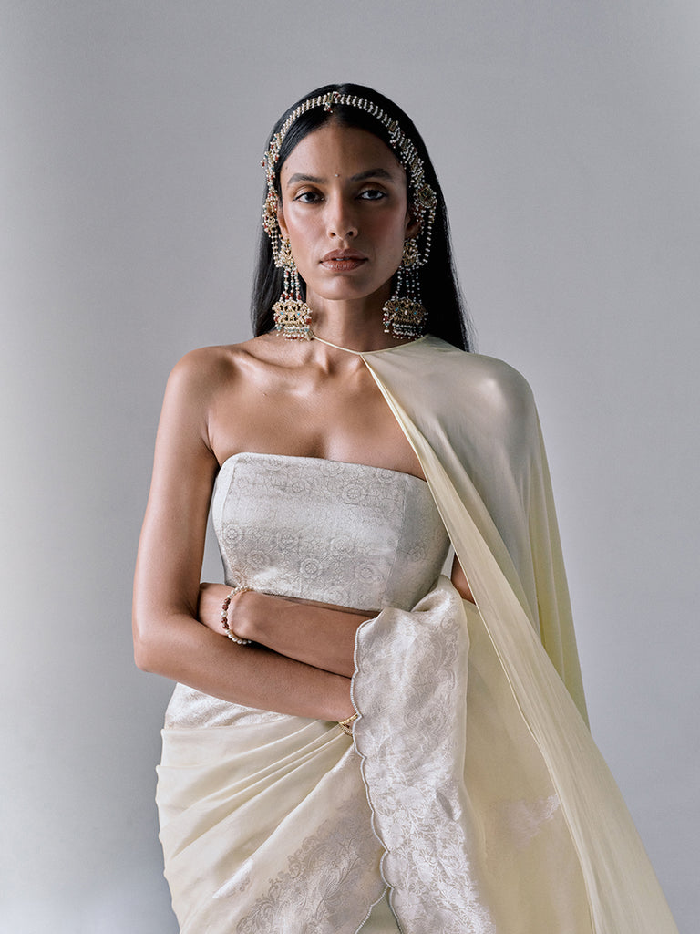The Serena Saree In Lemon