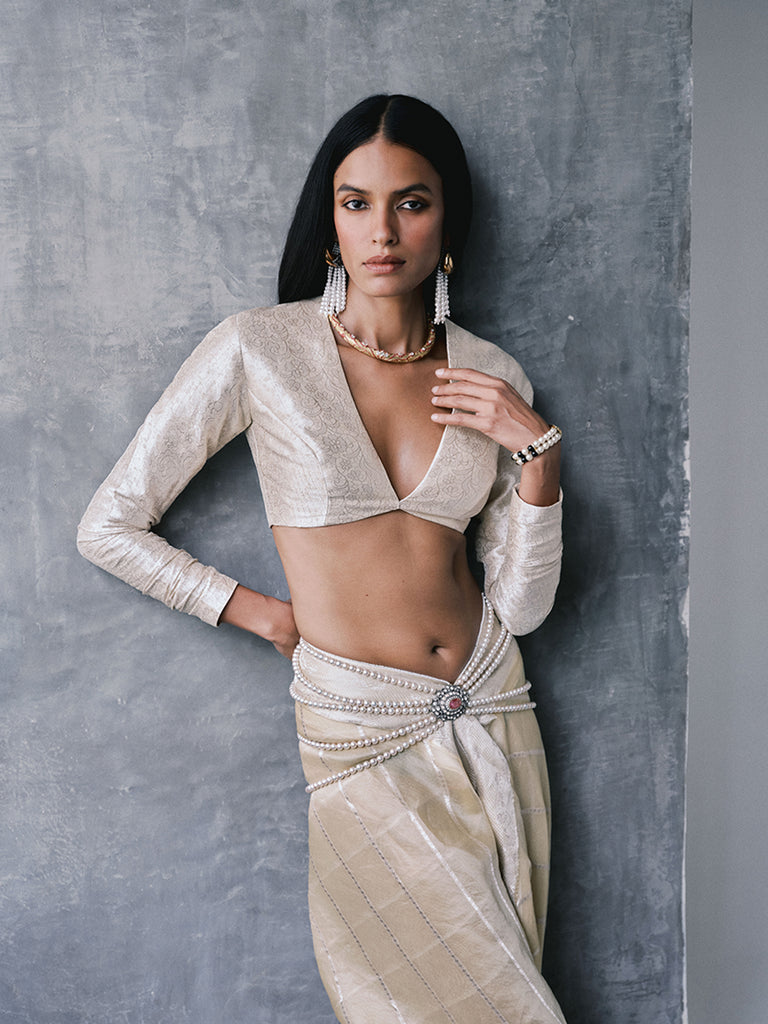 The Ivy Saree In Lemon