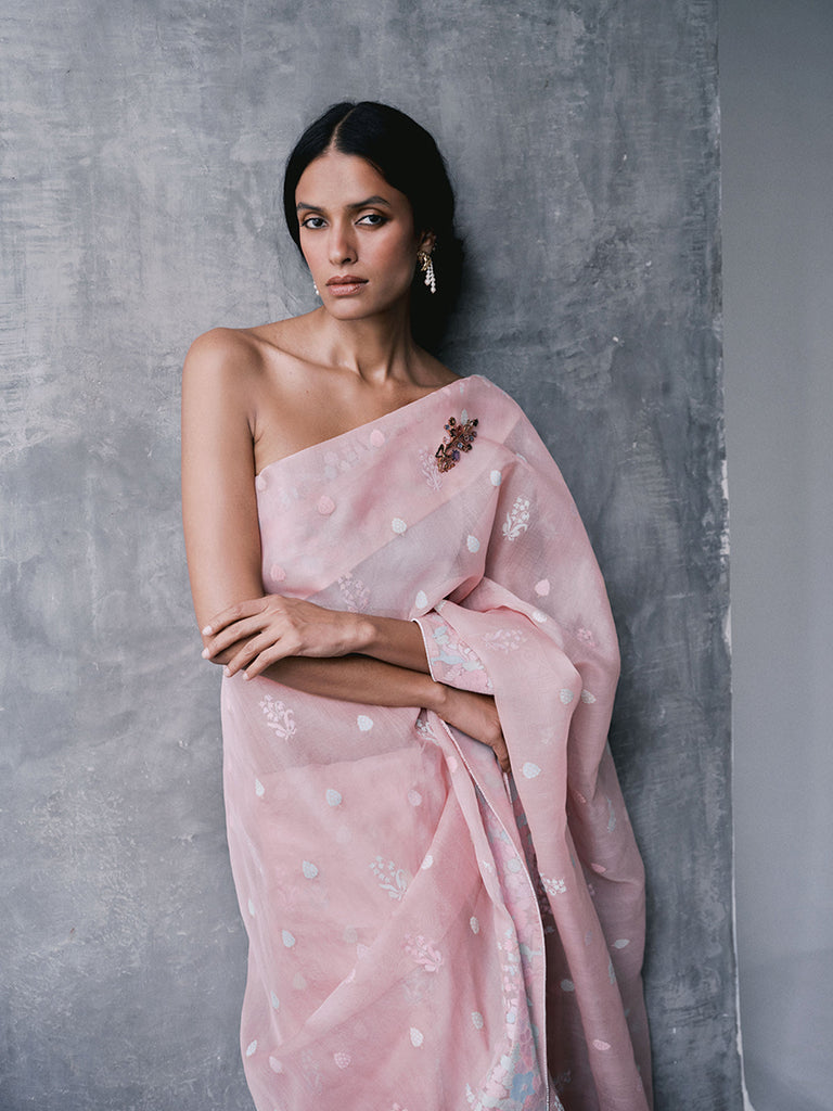 The Lexi Saree In Peach