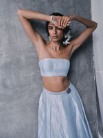 The Liza Lehenga Set In Aqua Blue