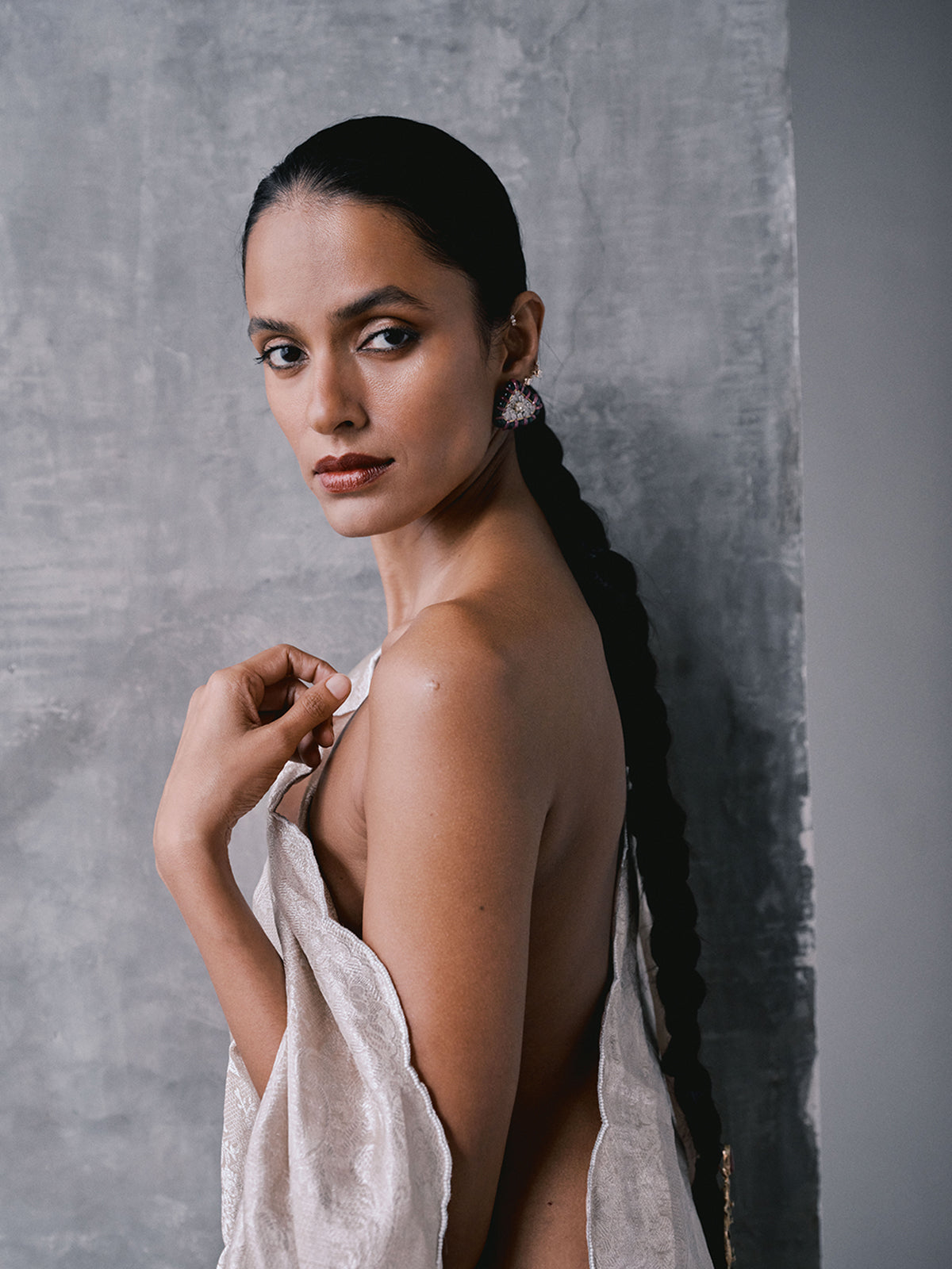 The Jenna Saree In Champagne