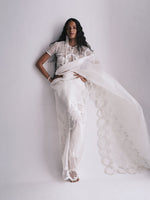 The Luna Saree In Off-white