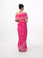 Handwoven Fuchsia Pink Silk Kadhwa Banarasi Saree