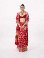 Handwoven Red Silk Kadhwa Banarasi Saree