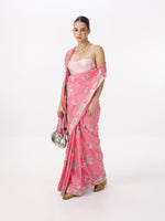 Handwoven Pink Silk Kadhwa Banarasi Saree
