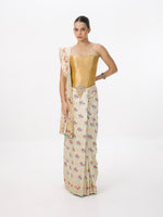 Handwoven Warm Beige Silk Kadhwa Banarasi Saree
