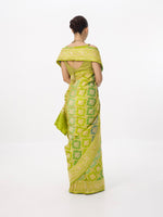 Handwoven Green Ombré Silk Rangkaat Banarasi Saree