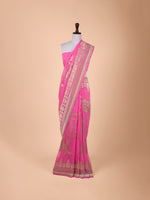 Handwoven Pink Georgette Saree