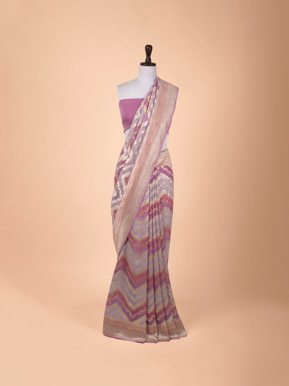 Handwoven Multicolour Georgette Saree