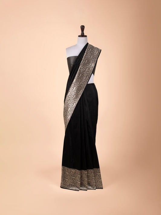 Handwoven Black Silk Saree