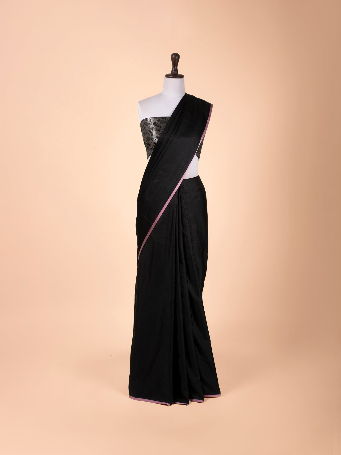 Handwoven Black Silk Saree