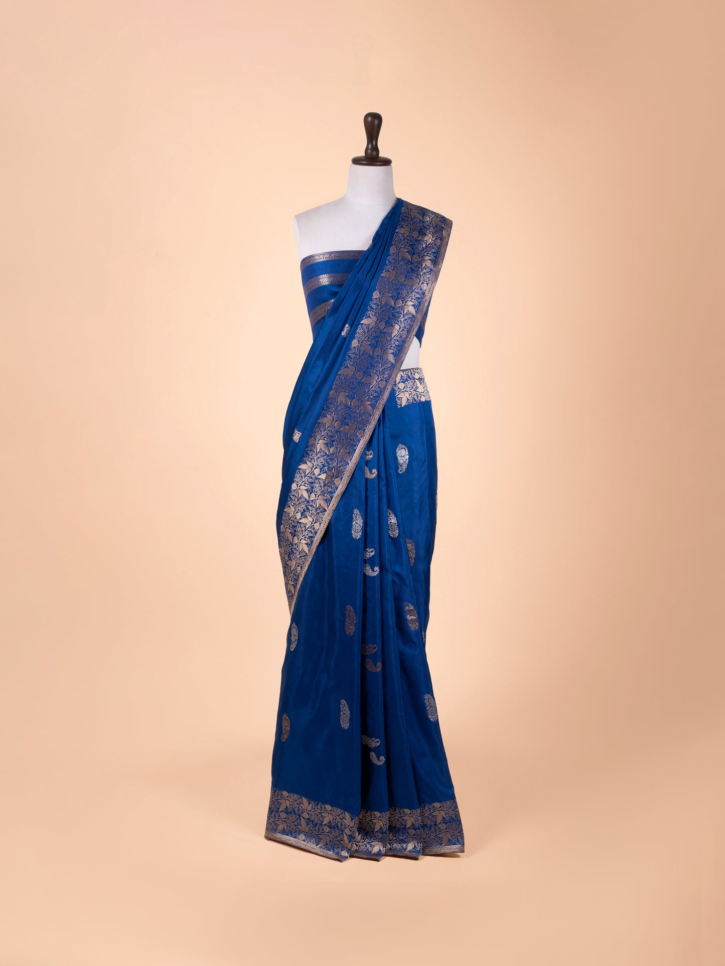 Handwoven Blue Silk Saree