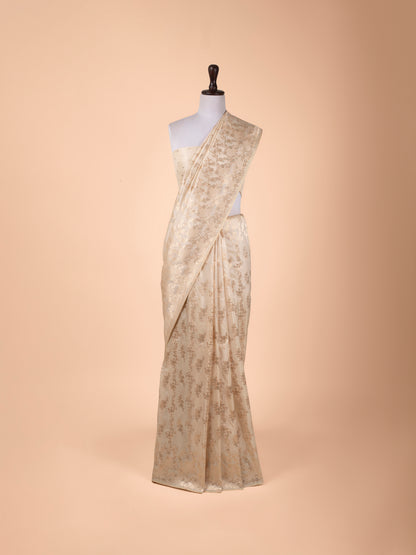 Handwoven Beige Silk Saree