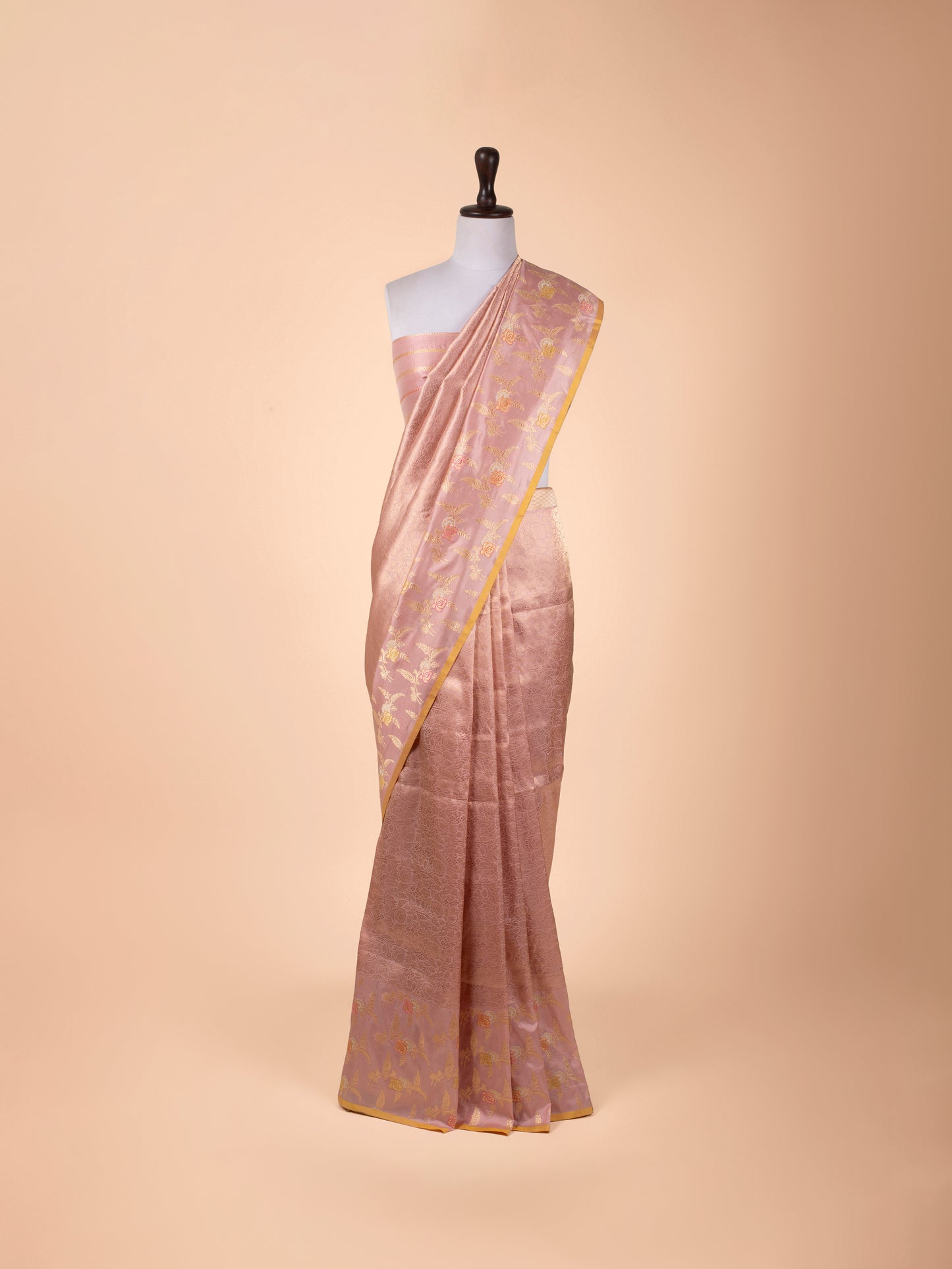 Handwoven Pink Silk Saree