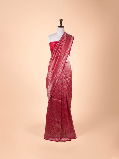 Handwoven Red Silk Saree