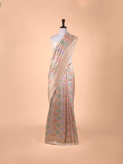 Handwoven Off White Silk Saree