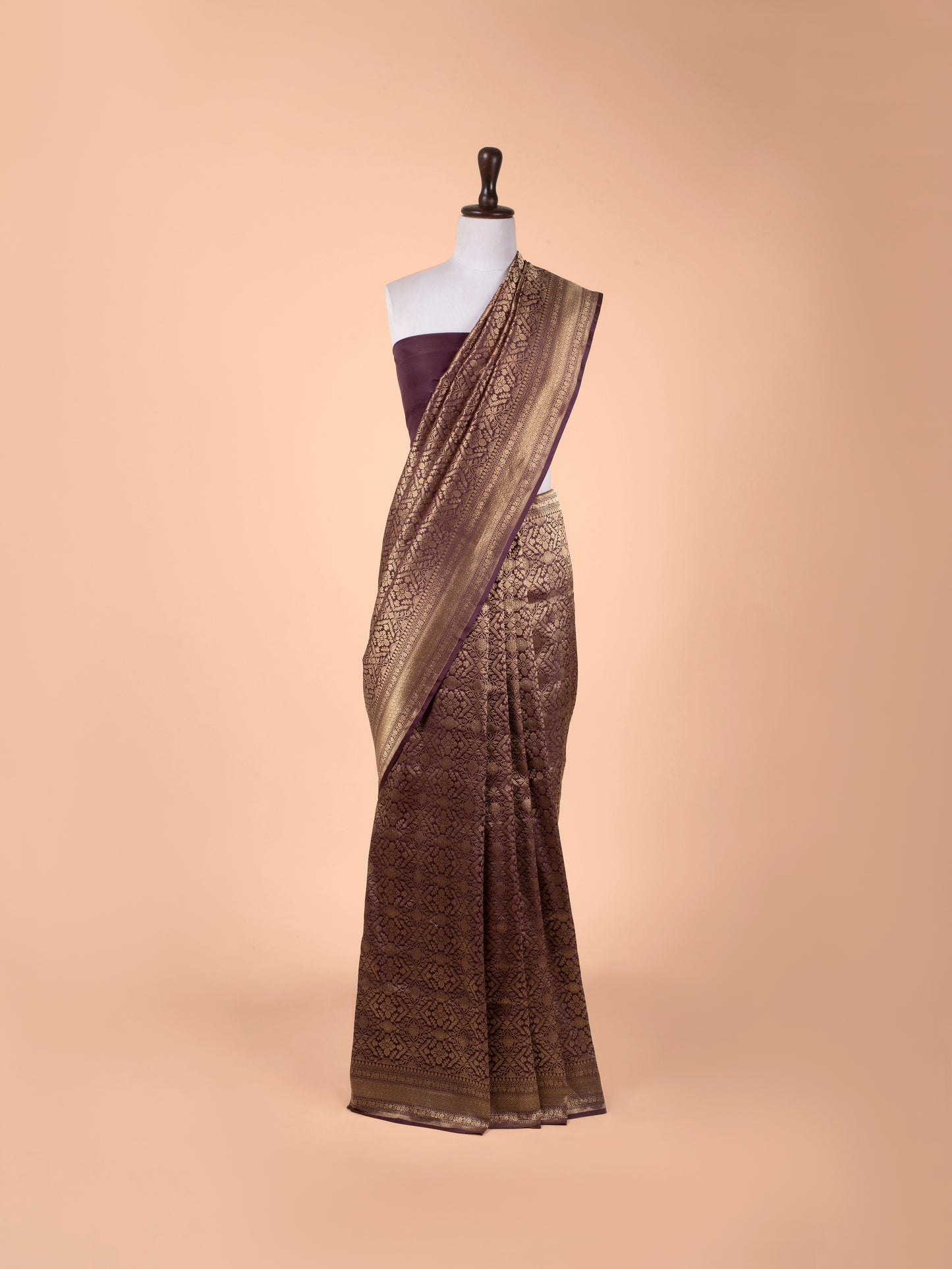 Handwoven Maroon Silk Saree