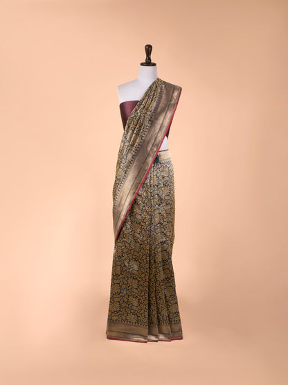 Handwoven Grey Silk Saree