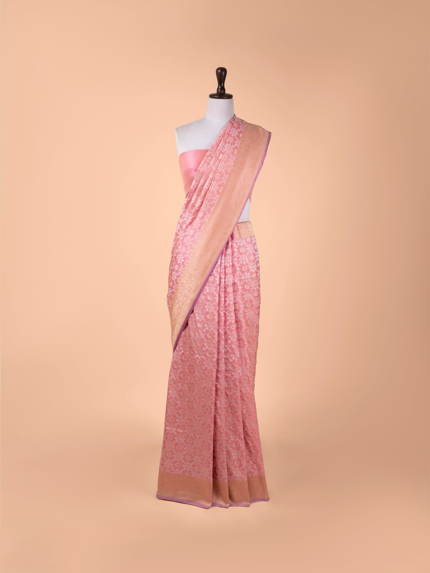 Handwoven Pink Silk Saree