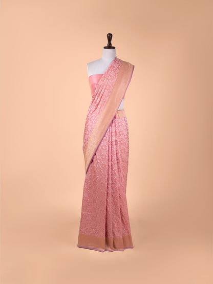 Handwoven Pink Silk Saree