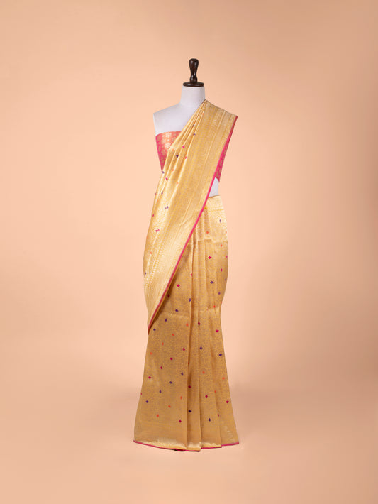 Handwoven Yellow Silk Saree