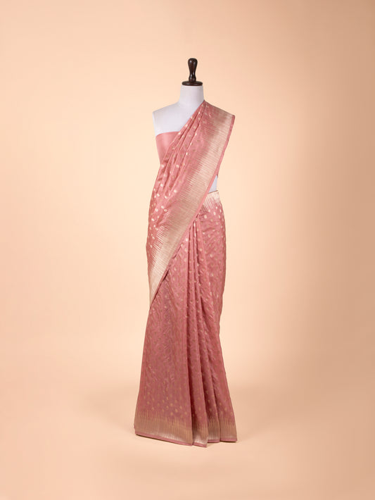 Handwoven Pink Silk Saree