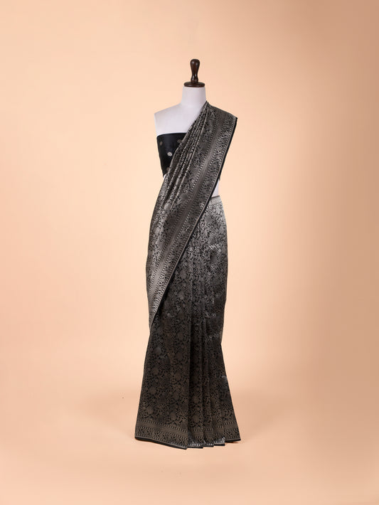 Handwoven Black Silk Saree