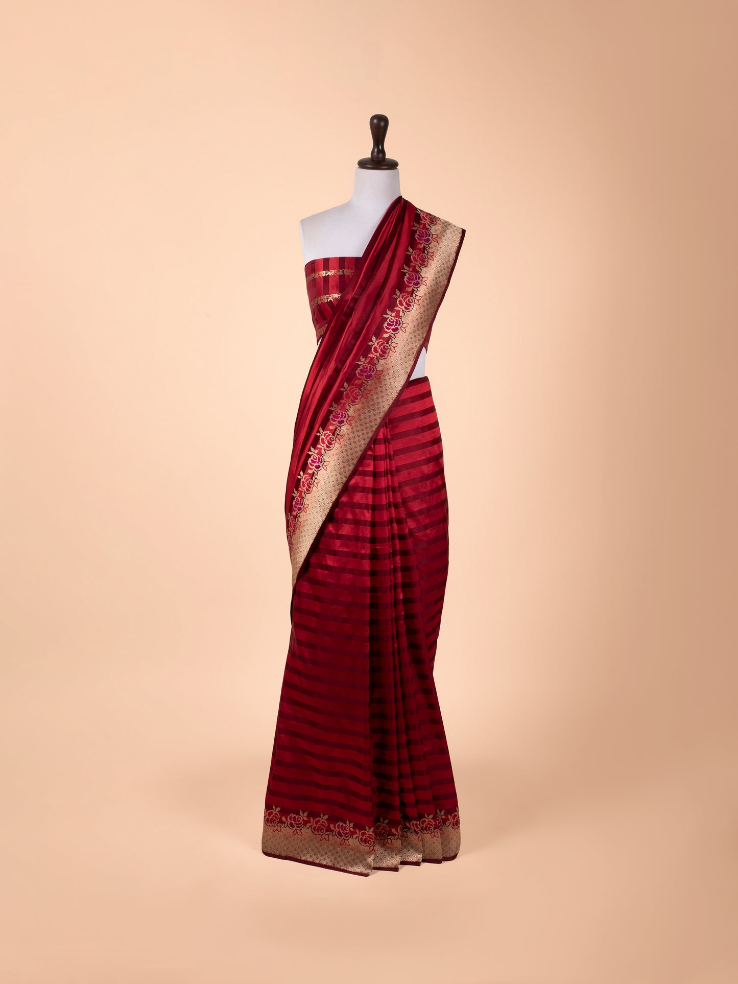 Handwoven Red Silk Saree