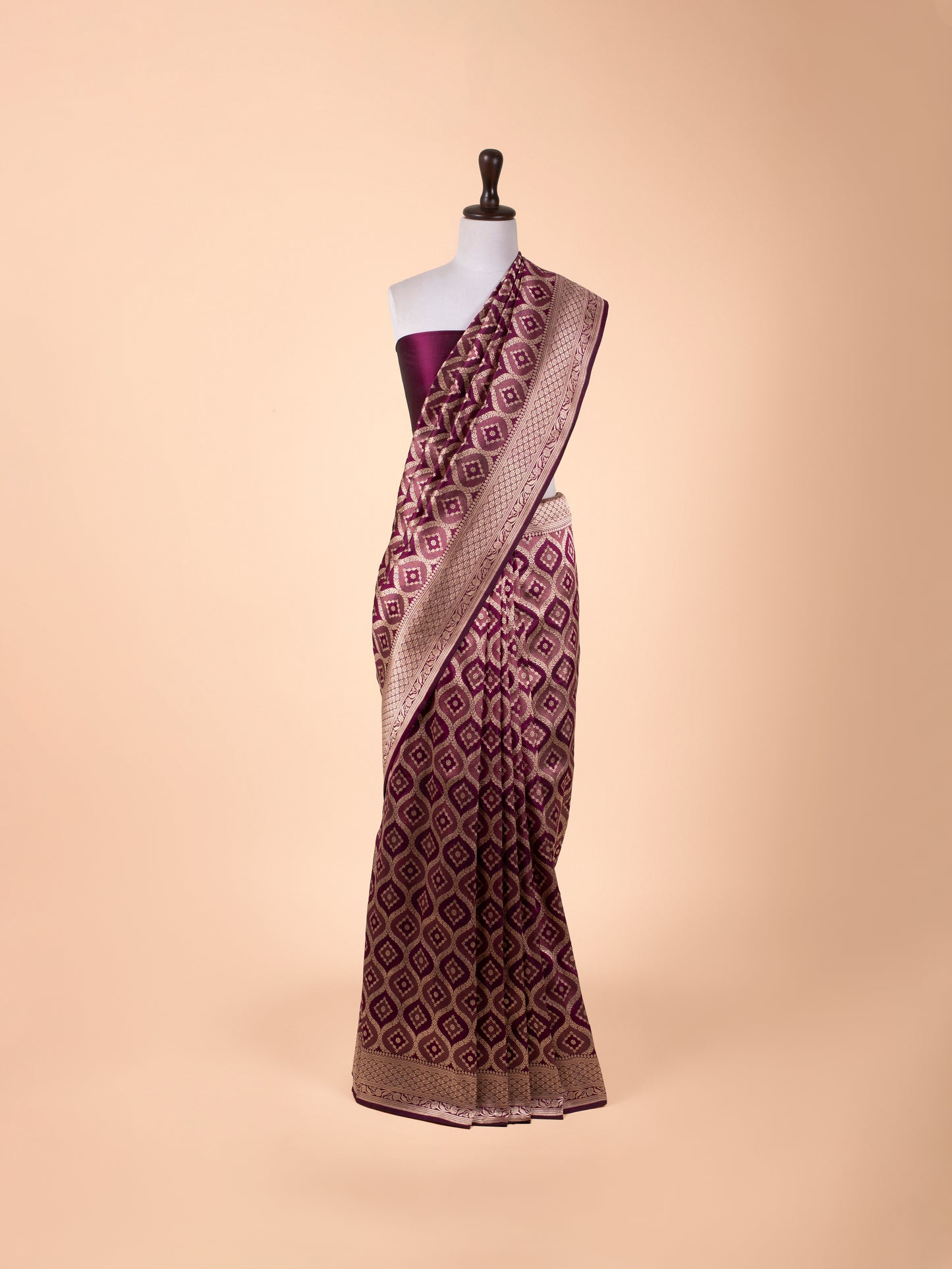 Handwoven Purple Silk Saree