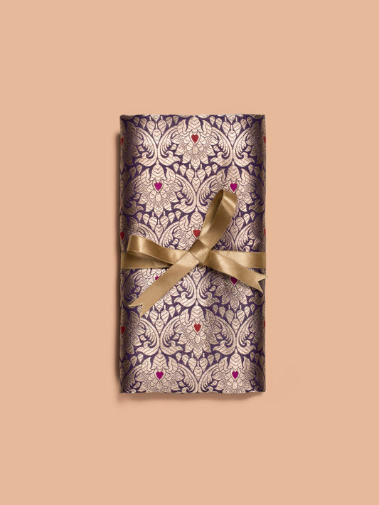 Handwoven Purple Silk Blouse Fabric- D