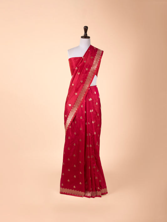 Handwoven Red Silk Saree