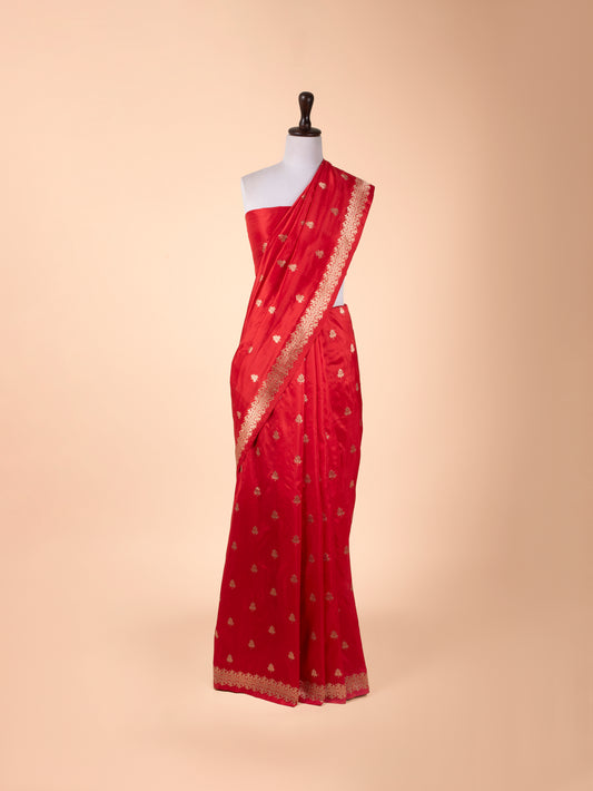 Handwoven Red Silk Saree