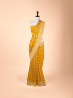 Handwoven Yellow Georgette Saree