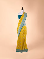 Handwoven Yellow Georgette Saree