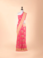 Handwoven Pink Georgette Saree