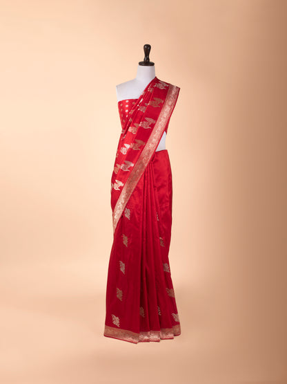 Handwoven Red Silk Saree