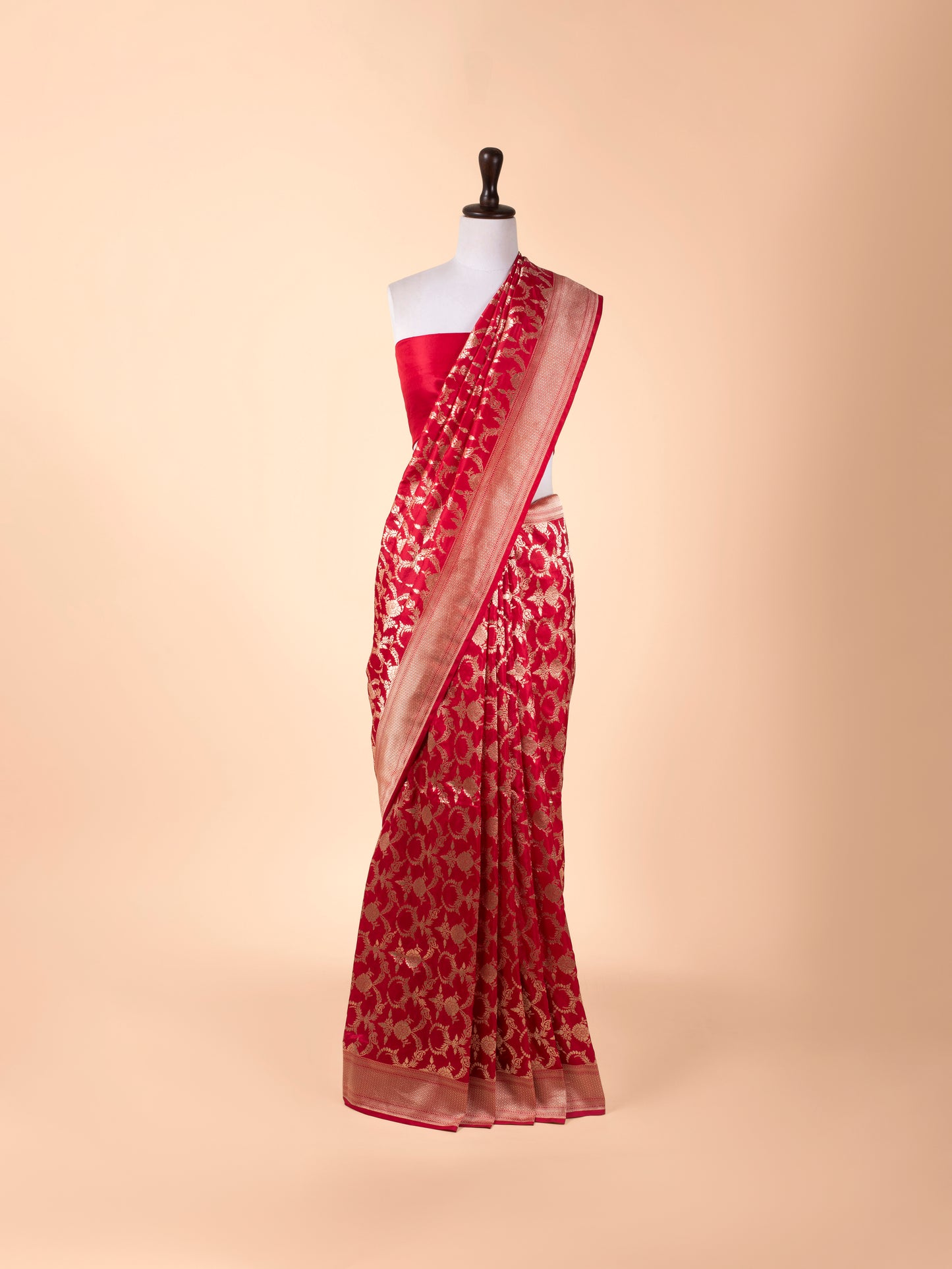 Handwoven Red Silk Saree