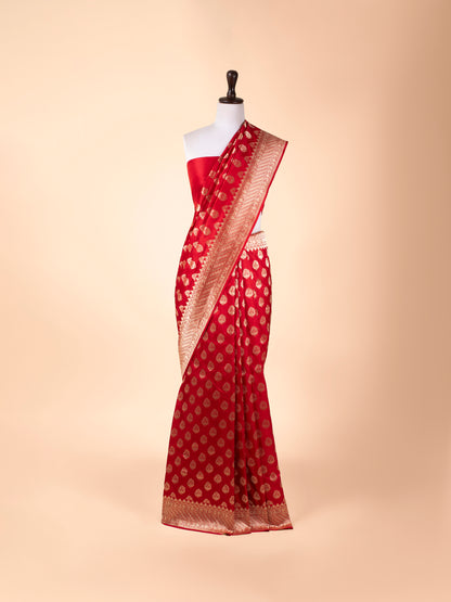 Handwoven Red Silk Saree