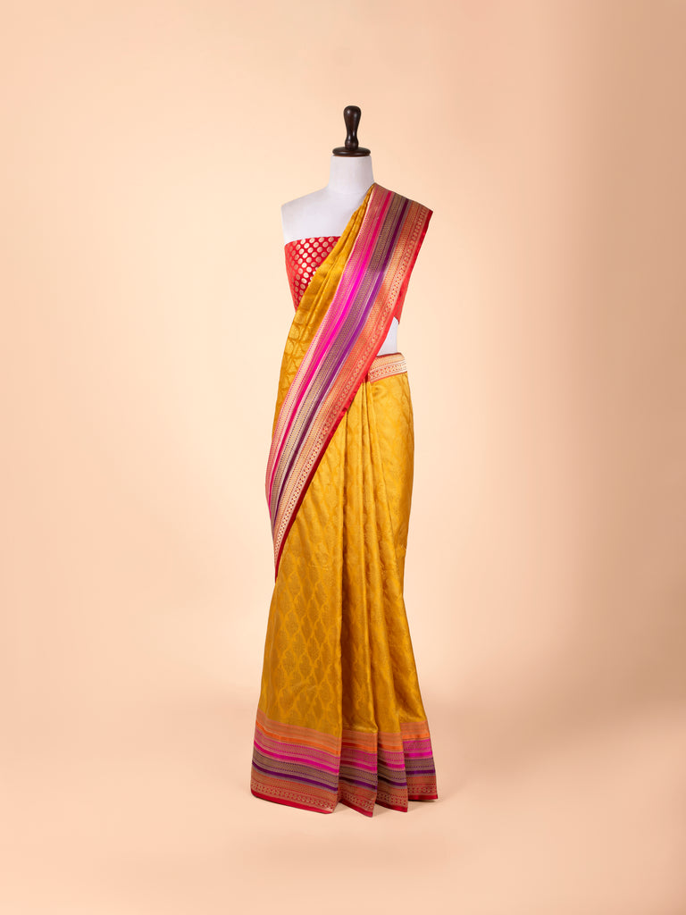 Handwoven Yellow Silk Saree