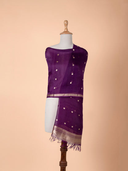 Handwoven Purple Organza Dupatta